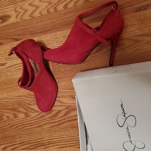 Jessica Simpson Red Suede Pump
